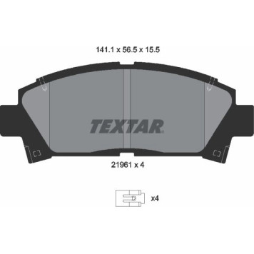 2196102 Textar Bremsbelagsatz 2196102