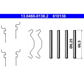 ATE Zubehörsatz Bremsbeläge 13.0460-0136.2 ATE Zubehörsatz Bremsbeläge 13.0460-0136.2