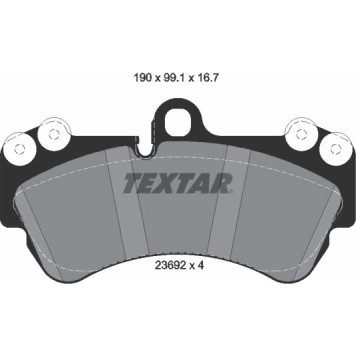 2369202 Textar Bremsbelagsatz 2369202 2369202 Textar Bremsbelagsatz 2369202