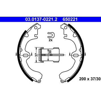 03.0137-0221.2 ATE Bremsbackensatz 03.0137-0221.2