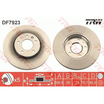 DF7923 TRW Bremsscheibe Opel Astra 09 DF7923 DF7923 TRW Bremsscheibe Opel Astra 09 DF7923