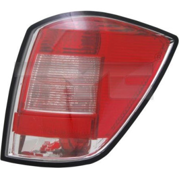 11-0509-11-2 TYC Heckleuchte rechts ohne Lampenträger, rot/weiß 11-0509-11-2 OE Nummer 1222651 - l