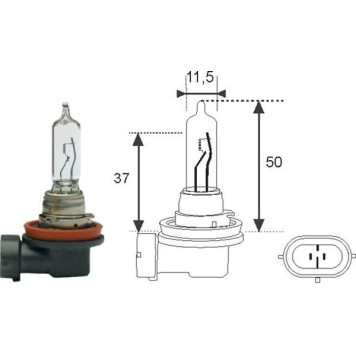 002548100000 Magneti Marelli Glühlampe 002548100000 - H9 12V/65W Pgj19-5 1 Stück 002548100000 Magneti Marelli Glühlampe 002548100000 - H9 12V/65W Pgj19-5 1 Stück