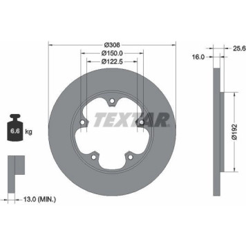 92274103 Textar Bremsscheibe 92274103