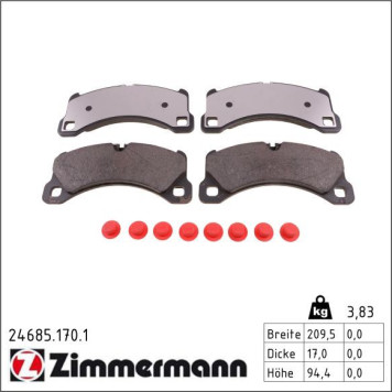 24685.170.1 ZIMMERMANN Bremsbeläge 24685.170.1 24685.170.1 ZIMMERMANN Bremsbeläge 24685.170.1