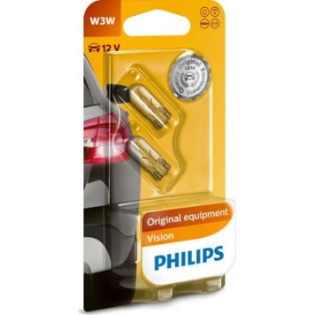 12256B2 PHILIPS W3W Glühlampe 12 V 3 W W2,1x9,5d, 2 Stück - 12256B2 - l 12256B2 PHILIPS W3W Glühlampe 12 V 3 W W2,1x9,5d, 2 Stück - 12256B2 - l