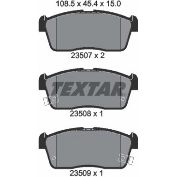2350701 Textar Bremsbelagsatz 2350701 2350701 Textar Bremsbelagsatz 2350701