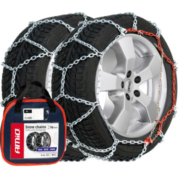 02125 AMiO Schneeketten KB-260 für 4×4, 16 mm, 2 Stück mit Tasche – 02125