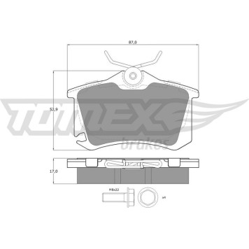 TX 15-22 TOMEX brakes Bremsbelagsatz, Scheibenbremse TX 15-22 TX 15-22 TOMEX brakes Bremsbelagsatz, Scheibenbremse TX 15-22