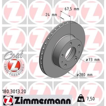 180.3013.20 Zimmermann Bremsscheibe 180.3013.20 180.3013.20 Zimmermann Bremsscheibe 180.3013.20
