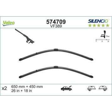574709 Valeo VM389 Silencio X.TRM Wischer 574709 574709 Valeo VM389 Silencio X.TRM Wischer 574709