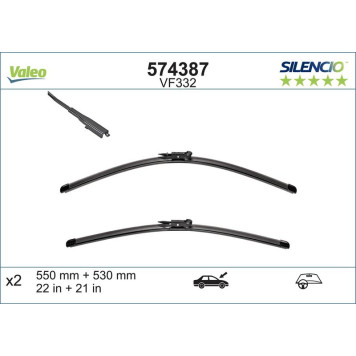 574387 Valeo VM332 Silencio X.TRM Wischer 574387 574387 Valeo VM332 Silencio X.TRM Wischer 574387