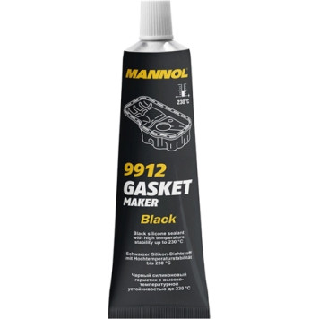 9912 MANNOL Gasket Maker Black 9912 Hochtemperatursilikon Schwarz 85g 9912 MANNOL Gasket Maker Black 9912 Hochtemperatursilikon Schwarz 85g