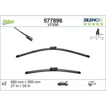 577896 Valeo VM896 Silencio X.TRM Wischer 577896 577896 Valeo VM896 Silencio X.TRM Wischer 577896