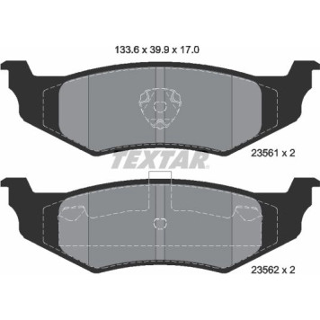 2356102 Textar Bremsbelagsatz 2356102 2356102 Textar Bremsbelagsatz 2356102