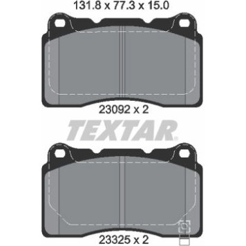 2309204 Textar Bremsbelagsatz 2309204 2309204 Textar Bremsbelagsatz 2309204