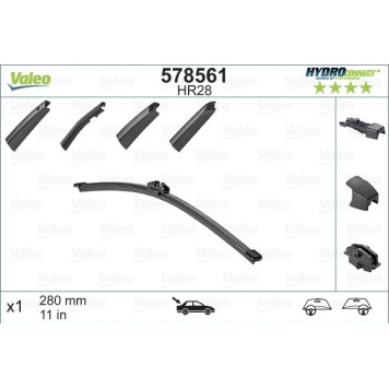 578561 Valeo HydroConnect Rear 578561 - 28 cm 578561 Valeo HydroConnect Rear 578561 - 28 cm