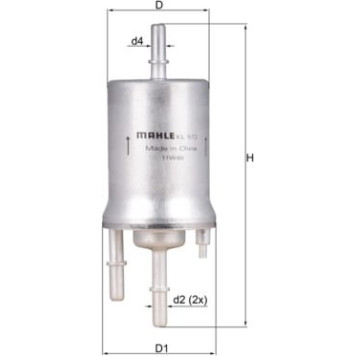 KL 572 MAHLE Kraftstofffilter KL 572, Leitungsfilter, Höhe 164,3 mm – u. a. für VW Polo V (6R1, 6C1), VW Golf V (1K1), VW VI (5K1) – OE Nummer 1K0201051B - l KL 572 MAHLE Kraftstofffilter KL 572, Leitungsfilter, Höhe 164,3 mm – u. a. für VW Polo V (6R1, 6C1), VW Golf V (1K1), VW VI (5K1) – OE Nummer 1K0201051B - l