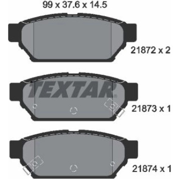 2187202 Textar Bremsbelagsatz 2187202
