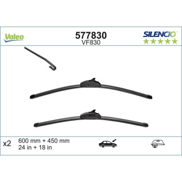 577830 Valeo VM830 Silencio X.TRM Wischer 577830 577830 Valeo VM830 Silencio X.TRM Wischer 577830