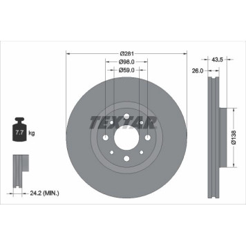92344703 Textar Bremsscheibe 92344703 92344703 Textar Bremsscheibe 92344703