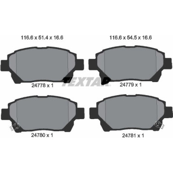 2477801 Textar Bremsbelagsatz 2477801 2477801 Textar Bremsbelagsatz 2477801