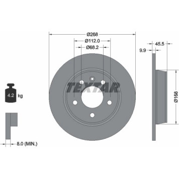 92074303 Textar Bremsscheibe 92074303 92074303 Textar Bremsscheibe 92074303