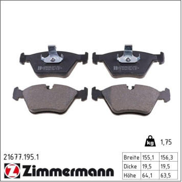 21677.195.1 ZIMMERMANN Bremsbeläge 21677.195.1 21677.195.1 ZIMMERMANN Bremsbeläge 21677.195.1