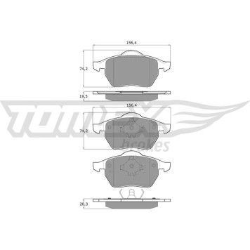 TX 16-54 TOMEX brakes Bremsbelagsatz, Scheibenbremse TX 16-54 TX 16-54 TOMEX brakes Bremsbelagsatz, Scheibenbremse TX 16-54