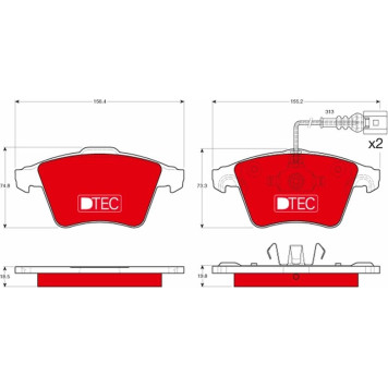 GDB1651DTE TRW Bremsbelagsatz VW Touareg 3.6-6.0 02-10 Dtec Cotec GDB1651DTE GDB1651DTE TRW Bremsbelagsatz VW Touareg 3.6-6.0 02-10 Dtec Cotec GDB1651DTE