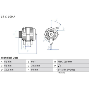 0 986 042 750 Bosch Lichtmaschine 0 986 042 750 0 986 042 750 Bosch Lichtmaschine 0 986 042 750