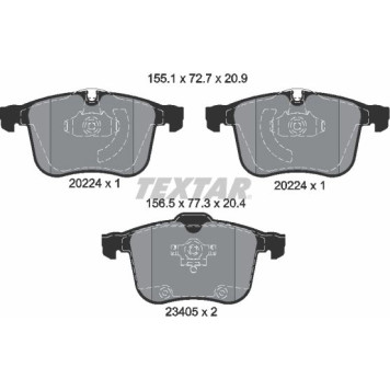 2022401 Textar Bremsbelagsatz 2022401 2022401 Textar Bremsbelagsatz 2022401