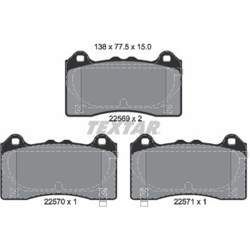 2256901 Textar Bremsbelagsatz 2256901 2256901 Textar Bremsbelagsatz 2256901