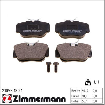 21055.180.1 ZIMMERMANN Bremsbeläge 21055.180.1 21055.180.1 ZIMMERMANN Bremsbeläge 21055.180.1