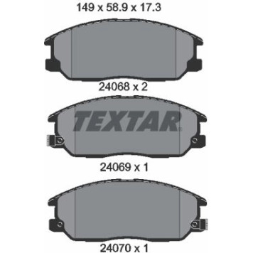 2406801 Textar Bremsbelagsatz 2406801