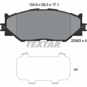 2398301 Textar Bremsbelagsatz 2398301 2398301 Textar Bremsbelagsatz 2398301