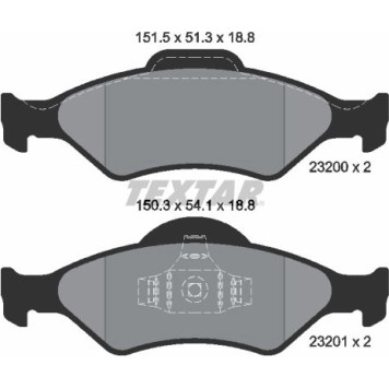 2320001 Textar Bremsbelagsatz 2320001 2320001 Textar Bremsbelagsatz 2320001