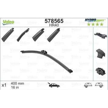 578565 Valeo HydroConnect Rear 578565 - 40 cm 578565 Valeo HydroConnect Rear 578565 - 40 cm