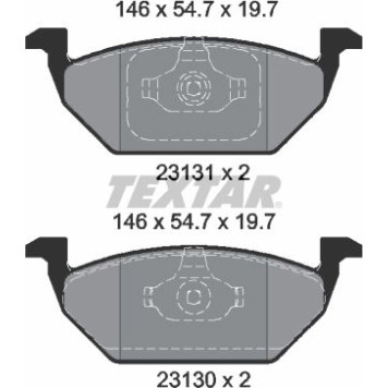 2313001 Textar Bremsbelagsatz 2313001 – ohne Verschleißsensor