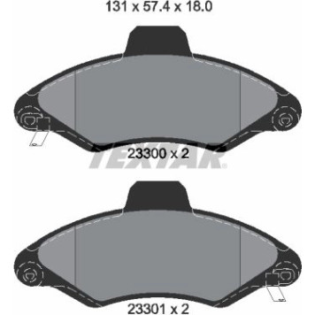 2330002 Textar Bremsbelagsatz 2330002 2330002 Textar Bremsbelagsatz 2330002