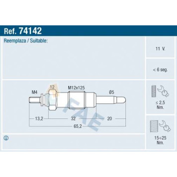 74142 FAE Glühkerze 74142