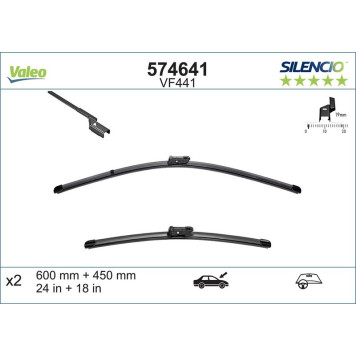 574641 Valeo VM441 Silencio X.TRM Wischer 574641 574641 Valeo VM441 Silencio X.TRM Wischer 574641