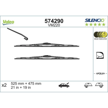 574290 Valeo Scheibenwischer 574290 - Silencio Performance 574290 Valeo Scheibenwischer 574290 - Silencio Performance
