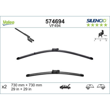 574694 Valeo VM494 Silencio X.TRM Wischer 574694 574694 Valeo VM494 Silencio X.TRM Wischer 574694