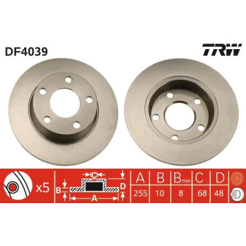 DF4039 TRW Bremsscheibe VW A6 1.8-3 DF4039 DF4039 TRW Bremsscheibe VW A6 1.8-3 DF4039
