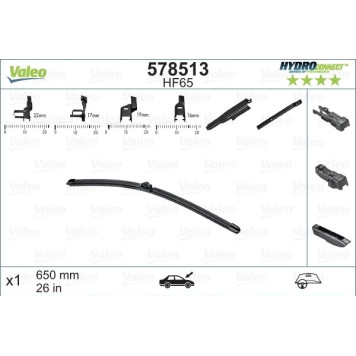 578513 Valeo HydroConnect Front LHD 578513 - 65 cm 578513 Valeo HydroConnect Front LHD 578513 - 65 cm