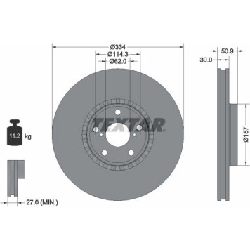 Textar Bremsscheibe 92147803 – links Textar Bremsscheibe 92147803 – links