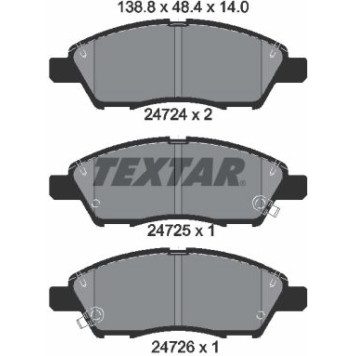2472401 Textar Bremsbelagsatz 2472401 2472401 Textar Bremsbelagsatz 2472401