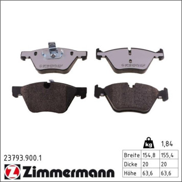 23793.900.1 ZIMMERMANN Bremsbeläge 23793.900.1 23793.900.1 ZIMMERMANN Bremsbeläge 23793.900.1