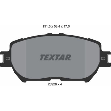 2392801 Textar Bremsbelagsatz 2392801 2392801 Textar Bremsbelagsatz 2392801